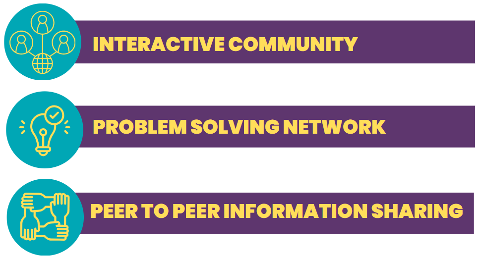 Interactive Community, Problem Solving Network, Peer to Peer Information Sharing